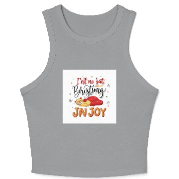 Discover Festive Cat Joy Christmas Design Crop Tank Top