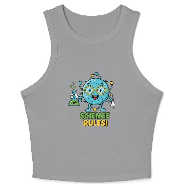 Discover Cute Science Rocket Character Crop Tank Top