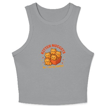 Discover Cute Kitten Nuggets – Funny Food Cat Crop Tank Top