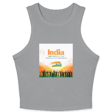 Discover Vibrant India Independence Day Celebration Crop Tank Top