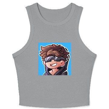 Discover Cool Gamer Crop Tank Top – XP Vortex Cartoon Style