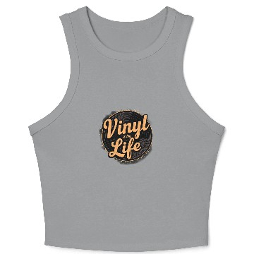 Discover Vinyl is My Life Crop Tank Top