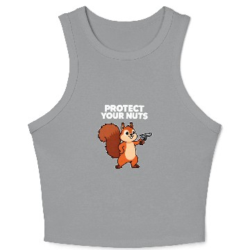 Discover Protect Your Nut Squirrel Illustration Crop Tank Top