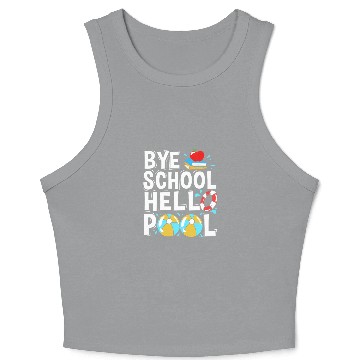 Discover Pool Party Squad Summer Vacation Crop Tank Top