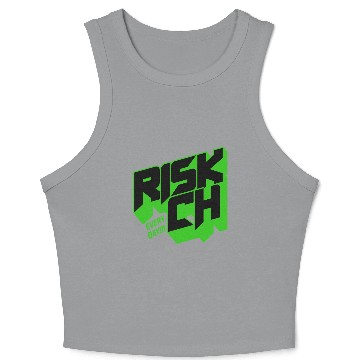 Discover Vibrant RISK IT ALL Graphic Crop Tank Top