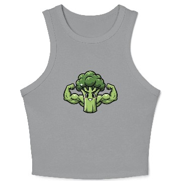 Discover Muscular Broccoli Crop Tank Top
