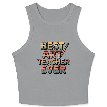 Discover Retro Best Art Teacher Ever  Crop Tank Top