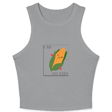 Discover Funny Corn Graphic Crop Tank Top