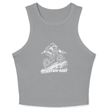 Discover Mountain Goat on Bike Crop Tank Top