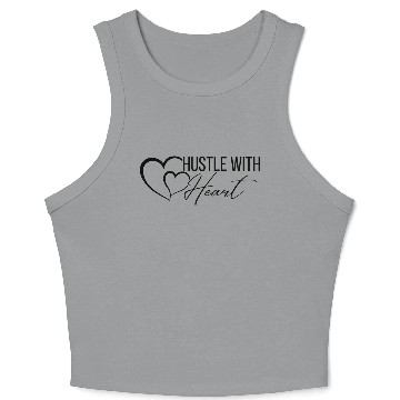 Discover Heart Overlaid with Inspirational Script Crop Tank Top