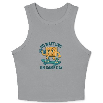Discover Waffle Character Skateboard Design Crop Tank Top