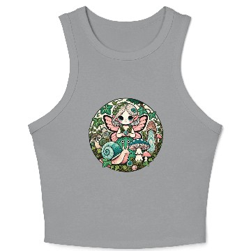 Discover Enchanted Forest Fairy Illustration Crop Tank Top