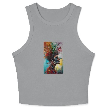 Discover Vibrant Nature-Inspired Human Portrait Crop Tank Top