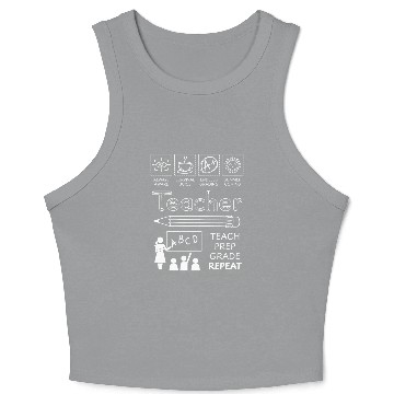 Discover Teacher Appreciation Chalkboard Design Crop Tank Top
