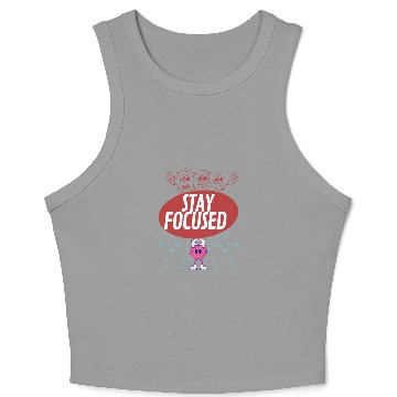 Discover Mindful Brain with Positive Message Crop Tank Top