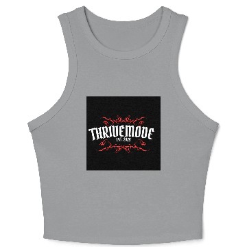 Discover Thrivemode Gothic Tattoo Style Logo Crop Tank Top
