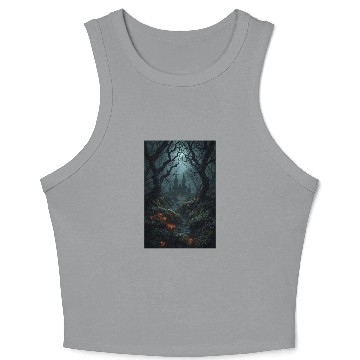 Discover Enchanted Forest Castle Scene Crop Tank Top