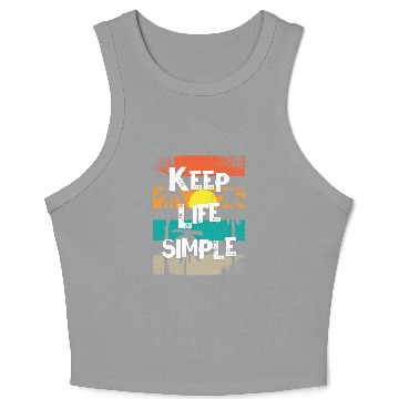 Discover Sunset Palm Tree Inspirational Design Crop Tank Top