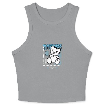 Discover Urban Graffiti Teddy Bear Design Crop Tank Top