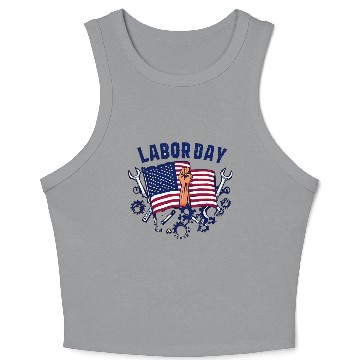 Discover LABOR DAY us Crop Tank Top