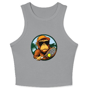 Discover Monkey tennis player / tennis monkey Crop Tank Top