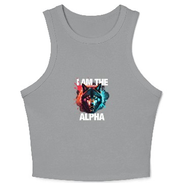 Discover I Am The Alpha Wolf Crop Tank Top