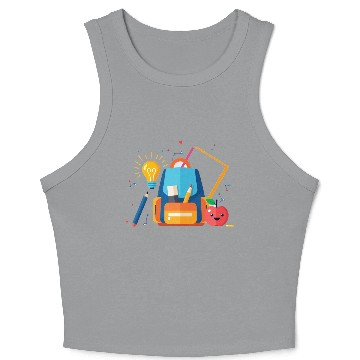 Discover Back-to-School Creative Icons for Students  Crop Tank Top