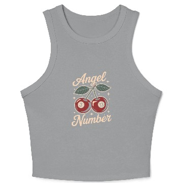 Discover Angel Number 313 Retro Cherry Crop Tank Top