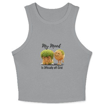 Discover Sad Forest Creatures Cartoon Design Crop Tank Top