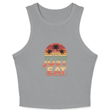 Discover Tropical Sunset Just Eat Design Crop Tank Top