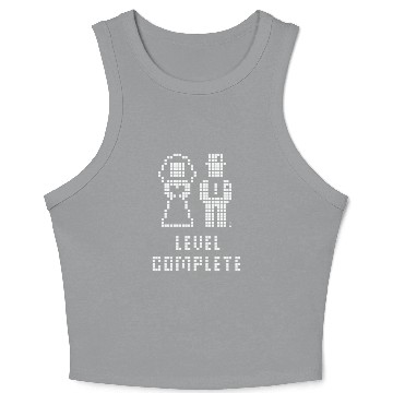 Discover Level Complete (Wedding / Stag Party / Pixel / W) Crop Tank Top