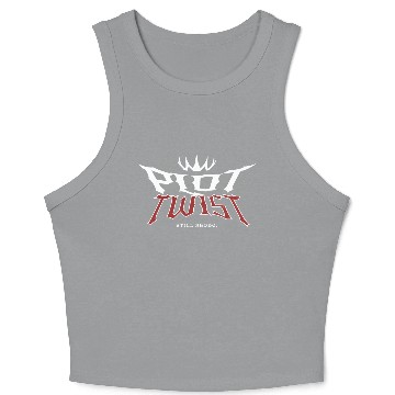 Discover Plot Twist Rugged Crowned Skull Design Crop Tank Top