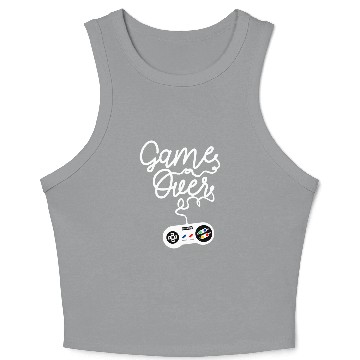 Discover Game Over Gaming Console Illustration Crop Tank Top
