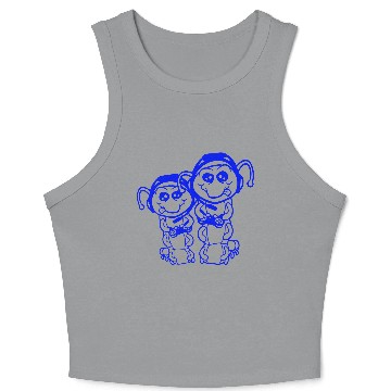 Discover 2 gamers caterpillar nerd gaming controller consol Crop Tank Top