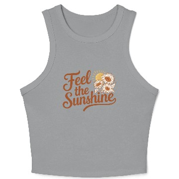 Discover Sunflower and Sun Embrace Graphic Crop Tank Top