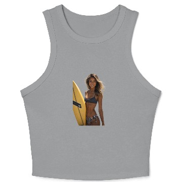 Discover Sunset Wave Beachwear Design Crop Tank Top