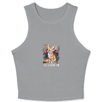 Discover Spooky Fox with Halloween Decor Crop Tank Top