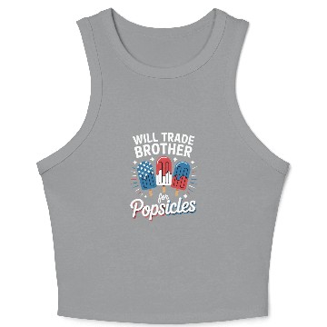 Discover Trade Brother for Popsicles Independence Day 4th Crop Tank Top