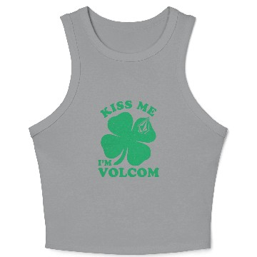 Discover Lucky Four-Leaf Clover with Geometric Gem Crop Tank Top