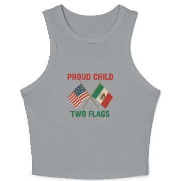 Discover Proud Child Two Flags Design Crop Tank Top