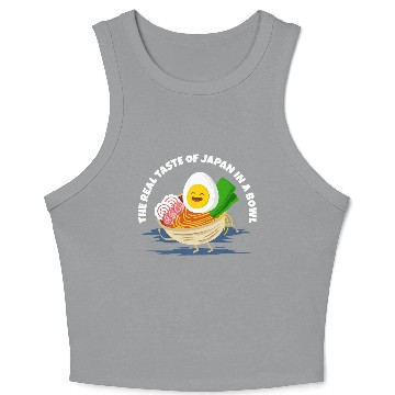 Discover Cute Ramen Bowl with Smiling Egg Crop Tank Top