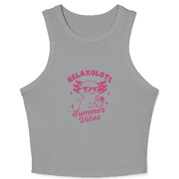 Discover Relaxolotl Summer Vibes Crop Tank Top