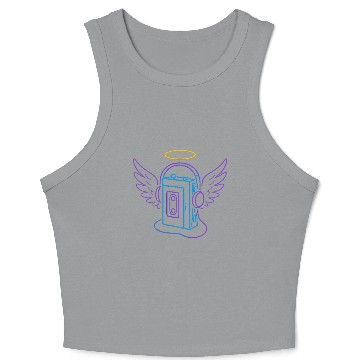 Discover Celestial Audio Girl with Angel Wings Crop Tank Top