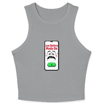Discover Low Battery Mode Sad  Crop Tank Top
