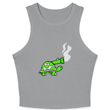 Discover Turtle War Tank shell weapon cannon shoot funny Crop Tank Top
