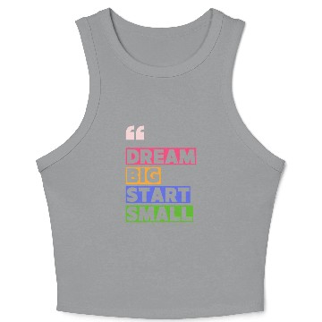 Discover Inspirational Motif with Bold Typography Crop Tank Top