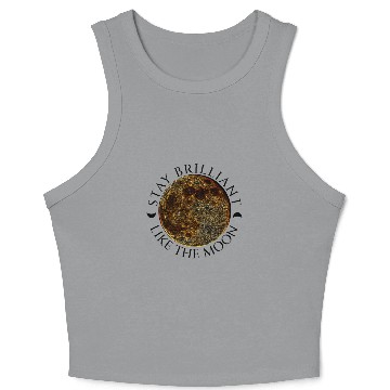 Discover Full Moon Design – Black Lettering Quote Crop Tank Top
