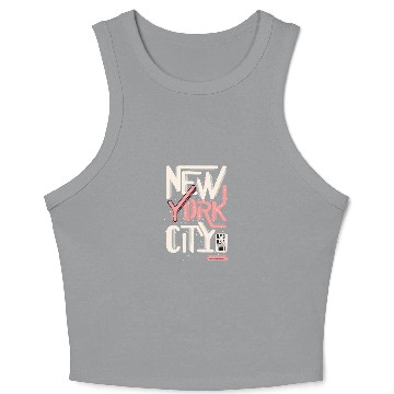 Discover Urban New York City Typography Design Crop Tank Top