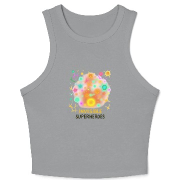 Discover Invisible Superheroes Microbial Design Crop Tank Top
