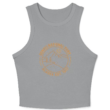 Discover Denali Mountain Alaska National Park Crop Tank Top